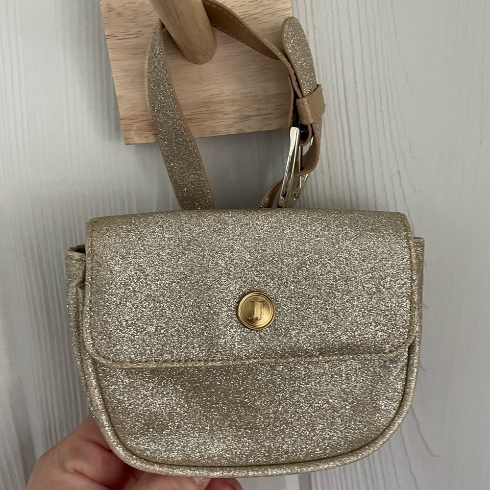 Gold Glitter Crossbody Bag